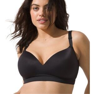 Soma ENBLISS
Luxe Wireless Bra with Lace Back Black Size 40C.